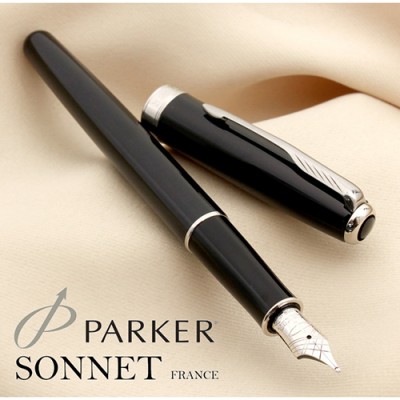 ปากกาหมึกซึม PARKER รุ่น SONNET07 LAQUE BLACK CT